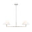 Z-Lite Leila 2 Light 42" Chandelier, Brushed Nickel/White Linen - 744-42L-BN