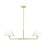 Z-Lite Leila 2 Light 42" Chandelier, Luxe Gold/White Linen - 744-42L-LG