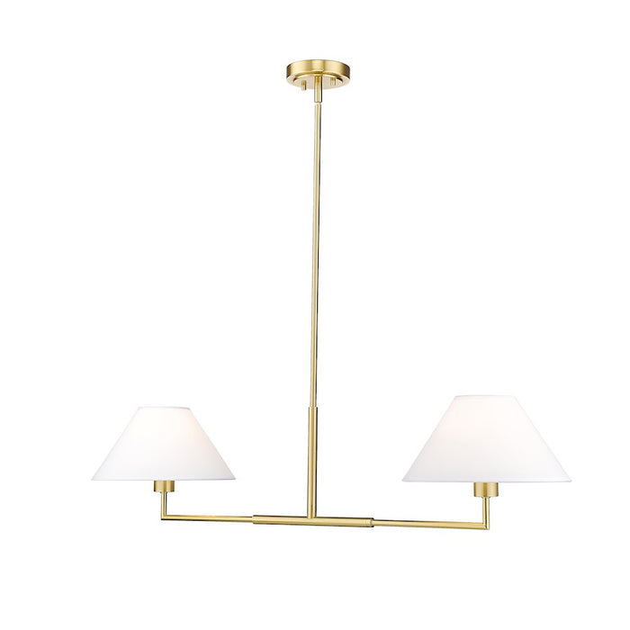 Z-Lite Leila 2 Light 42" Chandelier, Luxe Gold/White Linen