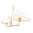 Z-Lite Leila 2 Light 42" Chandelier, Luxe Gold/White Linen