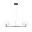 Z-Lite Leila 2 Light 42" Chandelier, Matte Black/White Linen - 744-42L-MB