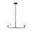 Z-Lite Leila 2 Light 42" Chandelier, Matte Black/White Linen