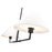 Z-Lite Leila 2 Light 42" Chandelier, Matte Black/White Linen