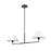 Z-Lite Leila 2 Light 42" Chandelier, Matte Black/White Linen