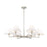 Z-Lite Leila 6 Light 44" Chandelier, Brushed Nickel/White Linen