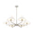 Z-Lite Leila 6 Light 44" Chandelier, Brushed Nickel/White Linen