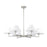 Z-Lite Leila 6 Light 44" Chandelier, Brushed Nickel/White Linen