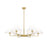 Z-Lite Leila 6 Light 44" Chandelier, Luxe Gold/White Linen