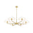 Z-Lite Leila 6 Light 44" Chandelier, Luxe Gold/White Linen