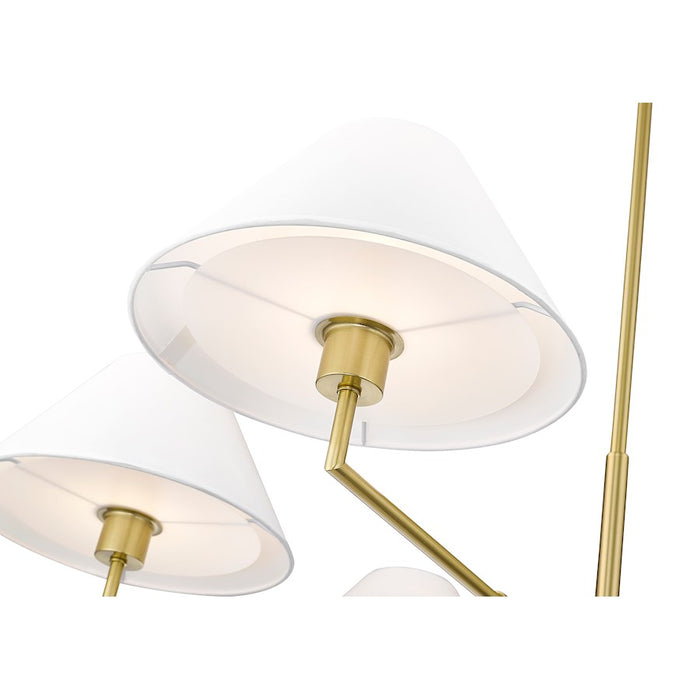 Z-Lite Leila 6 Light 44" Chandelier, Luxe Gold/White Linen