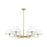 Z-Lite Leila 6 Light 44" Chandelier, Luxe Gold/White Linen