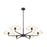 Z-Lite Leila 6 Light 44" Chandelier, Matte Black/White Linen