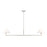 Z-Lite Leila 2 Light 62" Chandelier, Brushed Nickel/White Linen - 744-62L-BN