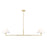 Z-Lite Leila 2 Light 62" Chandelier, Luxe Gold/White Linen - 744-62L-LG