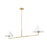 Z-Lite Leila 2 Light 62" Chandelier, Luxe Gold/White Linen