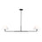 Z-Lite Leila 2 Light 62" Chandelier, Matte Black/White Linen - 744-62L-MB