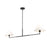 Z-Lite Leila 2 Light 62" Chandelier, Matte Black/White Linen