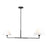 Z-Lite Leila 2 Light 62" Chandelier, Matte Black/White Linen