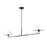 Z-Lite Leila 2 Light 62" Chandelier, Matte Black/White Linen