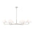 Z-Lite Leila 6 Light 63" Chandelier, Brushed Nickel/White Linen - 744-63R-BN