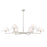 Z-Lite Leila 6 Light 63" Chandelier, Brushed Nickel/White Linen