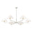 Z-Lite Leila 6 Light 63" Chandelier, Brushed Nickel/White Linen