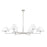 Z-Lite Leila 6 Light 63" Chandelier, Brushed Nickel/White Linen