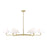 Z-Lite Leila 6 Light 63" Chandelier, Luxe Gold/White Linen - 744-63R-LG