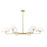 Z-Lite Leila 6 Light 63" Chandelier, Luxe Gold/White Linen