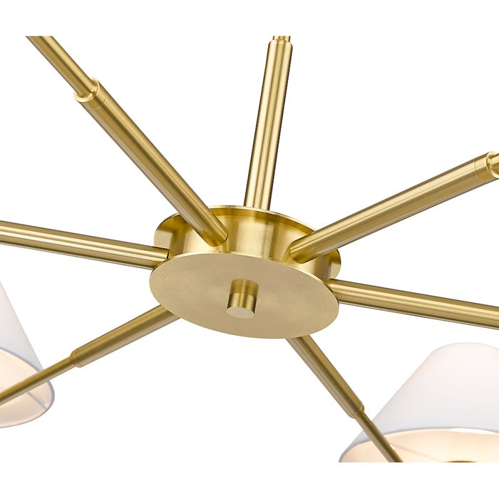 Z-Lite Leila 6 Light 63" Chandelier, Luxe Gold/White Linen