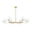 Z-Lite Leila 6 Light 63" Chandelier, Luxe Gold/White Linen