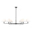 Z-Lite Leila 6 Light 63" Chandelier, Matte Black/White Linen - 744-63R-MB