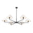 Z-Lite Leila 6 Light 63" Chandelier, Matte Black/White Linen