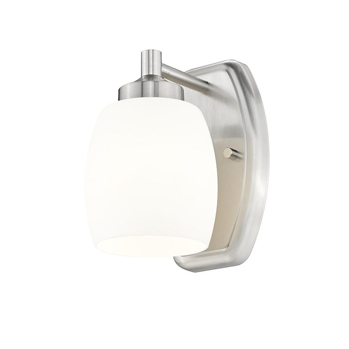 Z-Lite Kendrick 1 Light 4.75" Wall Sconce, Brushed Nickel/Matte Opal