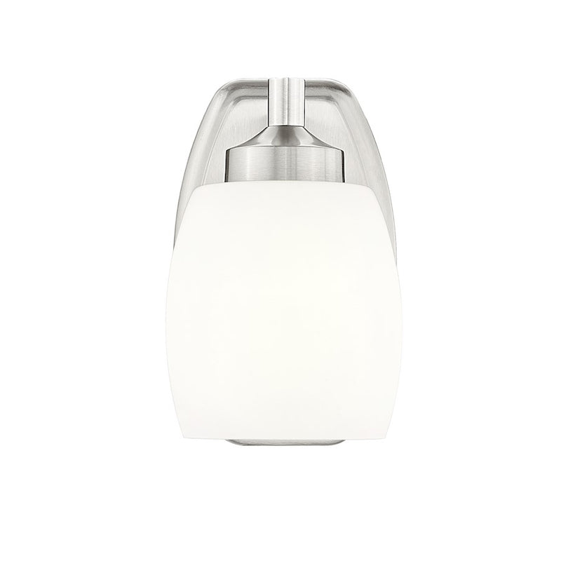 Z-Lite Kendrick 1 Light 4.75" Wall Sconce, Brushed Nickel/Matte Opal