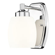 Z-Lite Kendrick 1 Light 4.75" Wall Sconce, Chrome/Matte Opal - 745-1S-CH