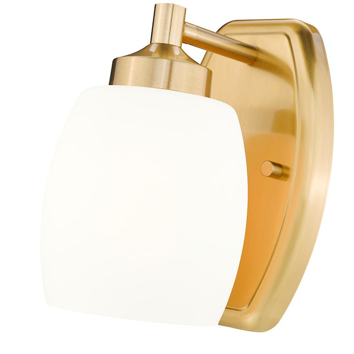 Z-Lite Kendrick 1 Light 4.75" Wall Sconce, Luxe Gold/Matte Opal