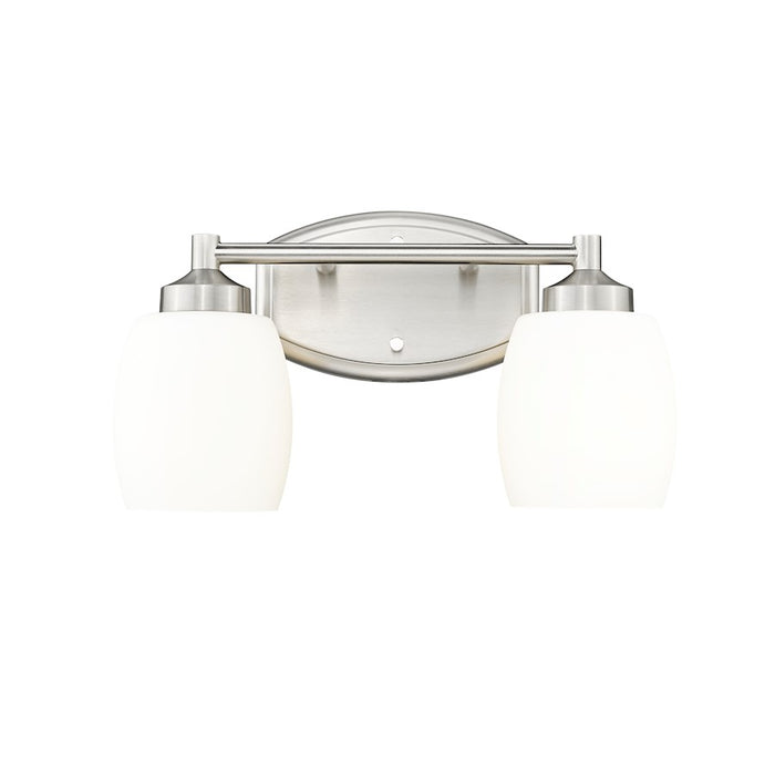 Z-Lite Kendrick 2 Light 14.5" Vanity, Brushed Nickel/Matte Opal