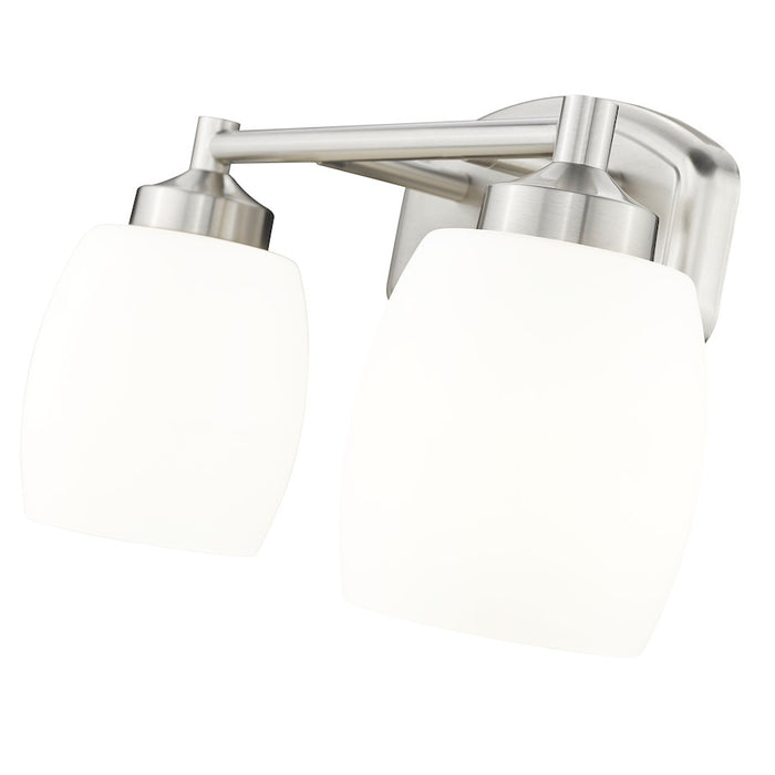 Z-Lite Kendrick 2 Light 14.5" Vanity, Brushed Nickel/Matte Opal