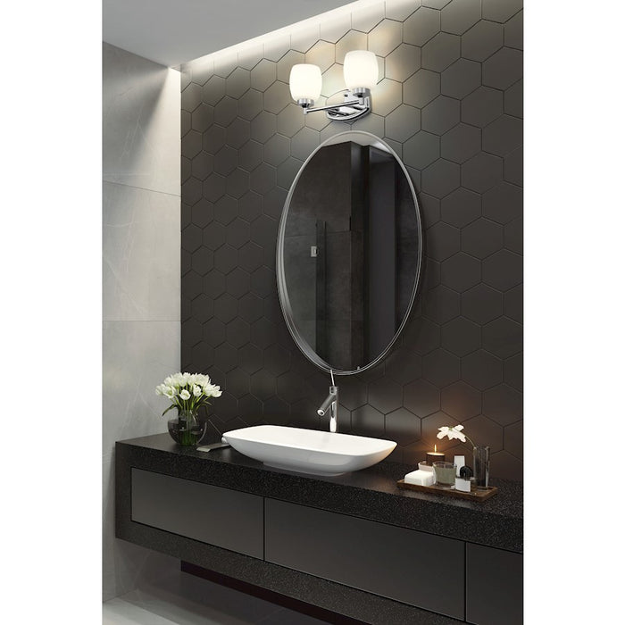 Z-Lite Kendrick 2 Light 14.5" Vanity, Chrome/Matte Opal