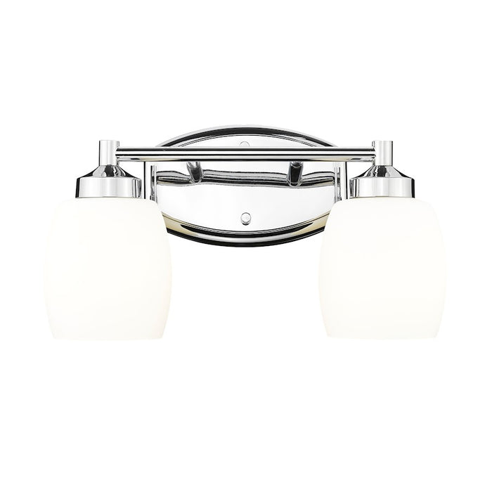 Z-Lite Kendrick 2 Light 14.5" Vanity, Chrome/Matte Opal