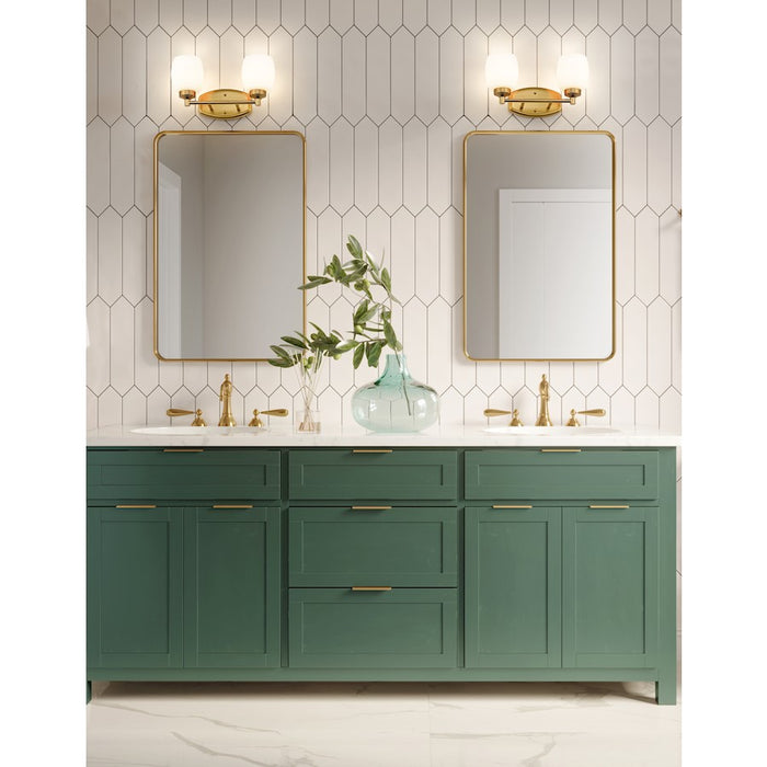 Z-Lite Kendrick 2 Light 14.5" Vanity, Luxe Gold/Matte Opal