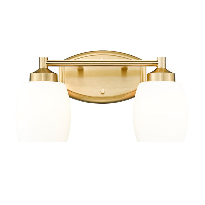 Z-Lite Kendrick 2 Light 14.5" Vanity, Luxe Gold/Matte Opal