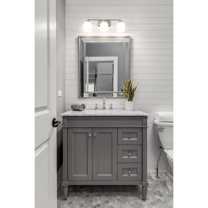 Z-Lite Kendrick 3 Light 23" Vanity, Brushed Nickel/Matte Opal