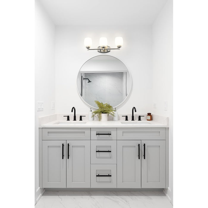 Z-Lite Kendrick 3 Light 23" Vanity, Brushed Nickel/Matte Opal