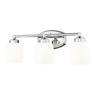 Z-Lite Kendrick 3 Light 23" Vanity, Chrome/Matte Opal - 745-3V-CH