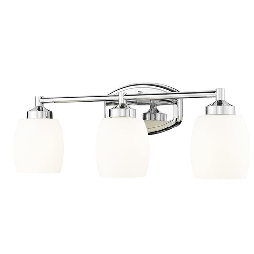 Z-Lite Kendrick 3 Light 23" Vanity, Chrome/Matte Opal - 745-3V-CH