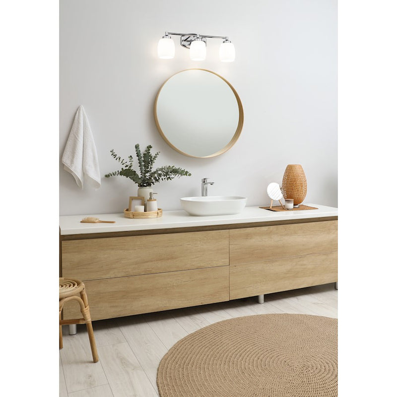 Z-Lite Kendrick 3 Light 23" Vanity, Chrome/Matte Opal