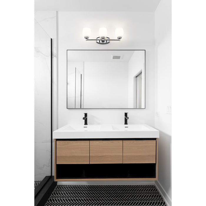 Z-Lite Kendrick 3 Light 23" Vanity, Chrome/Matte Opal