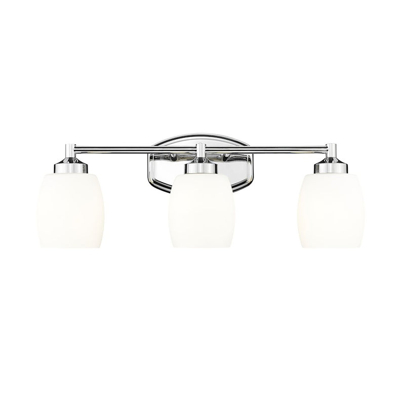 Z-Lite Kendrick 3 Light 23" Vanity, Chrome/Matte Opal